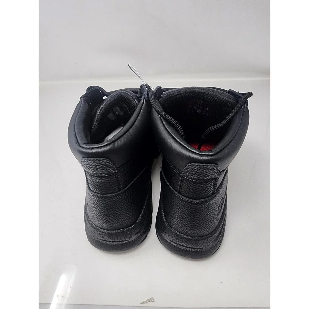 S Sport by Skechers Mens Elton Steel Toe Work Boots Black Faux Leather Size 10